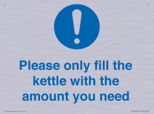 Please only fill the kettle with the amount you need